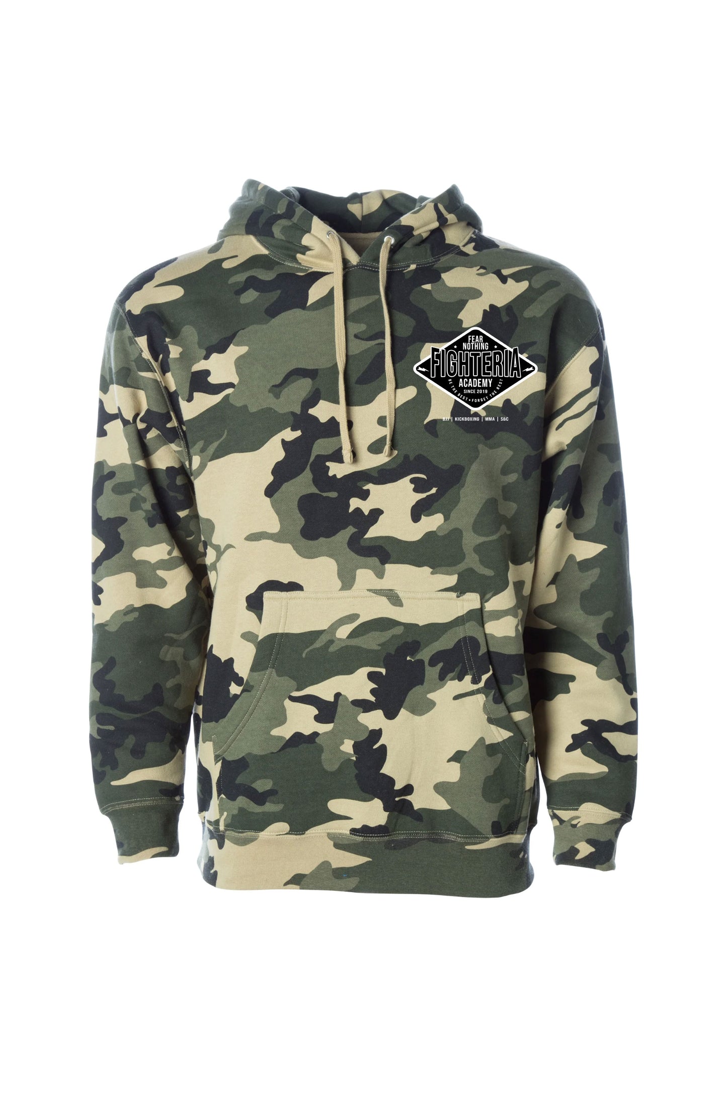 Fighteria Badge Heavyweight Hoodie Army Camo