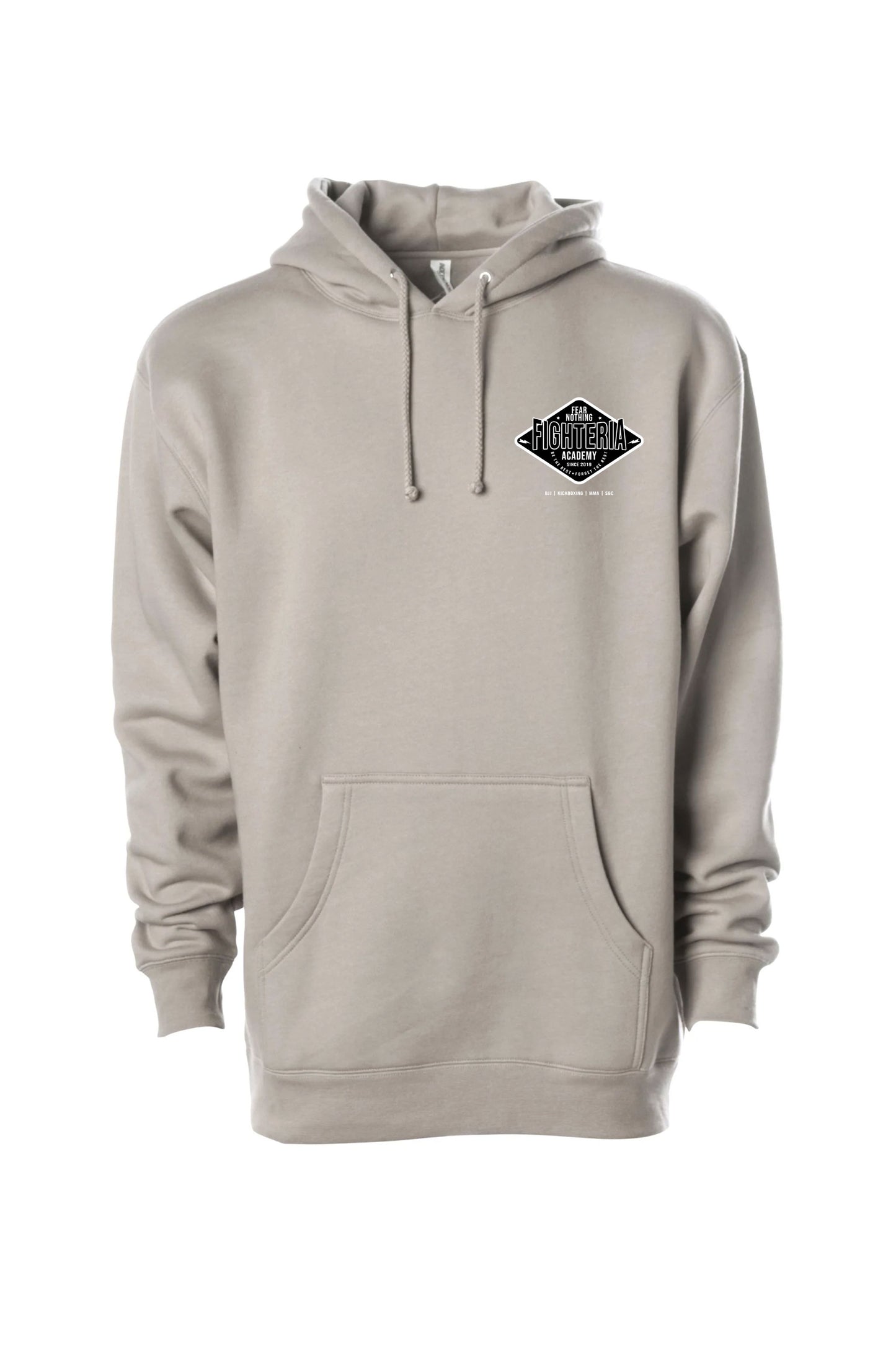 Fighteria Badge Heavyweight Hoodie Cement Grey
