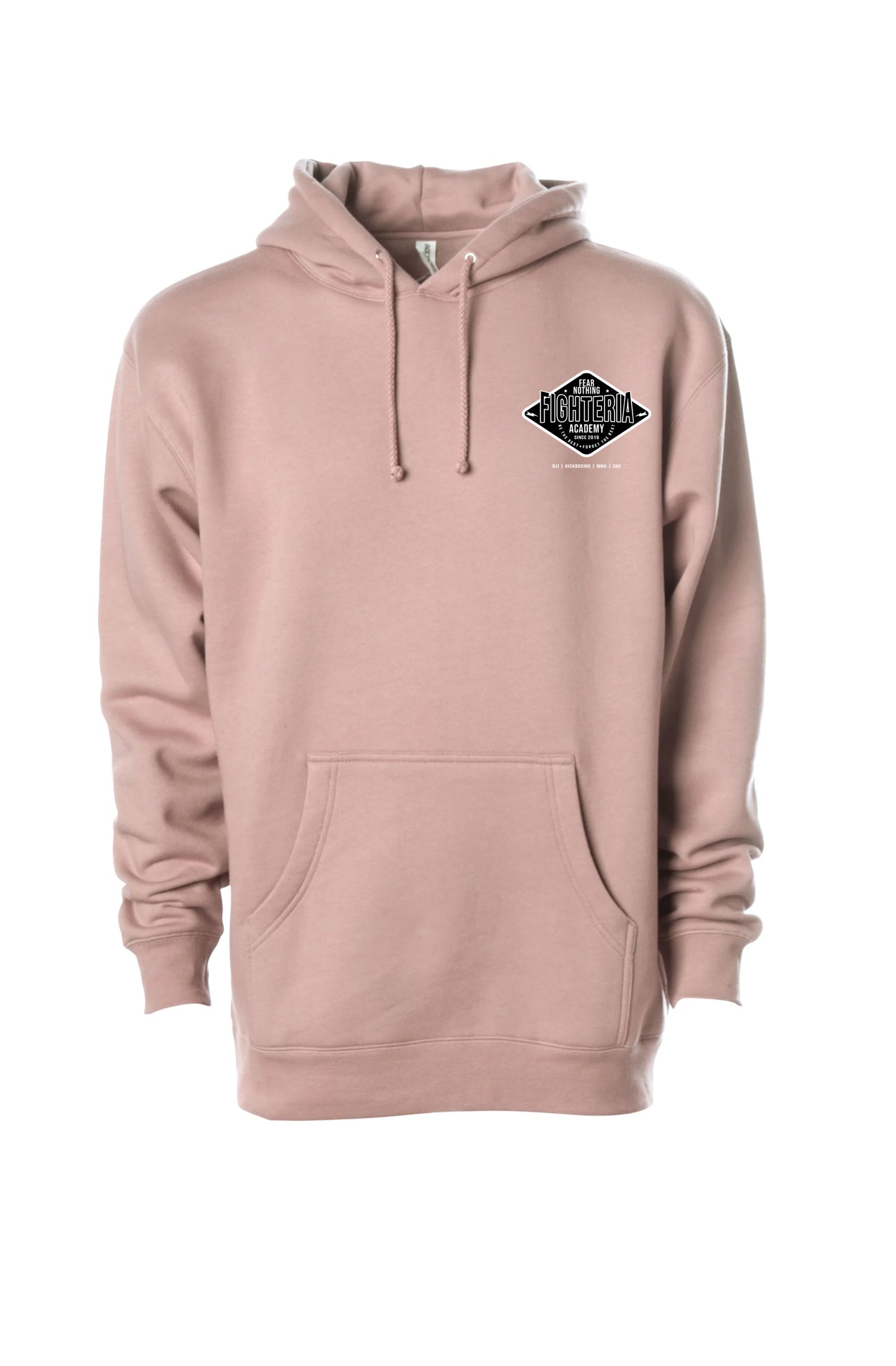 Fighteria Badge Heavyweight Hoodie Dusty Pink