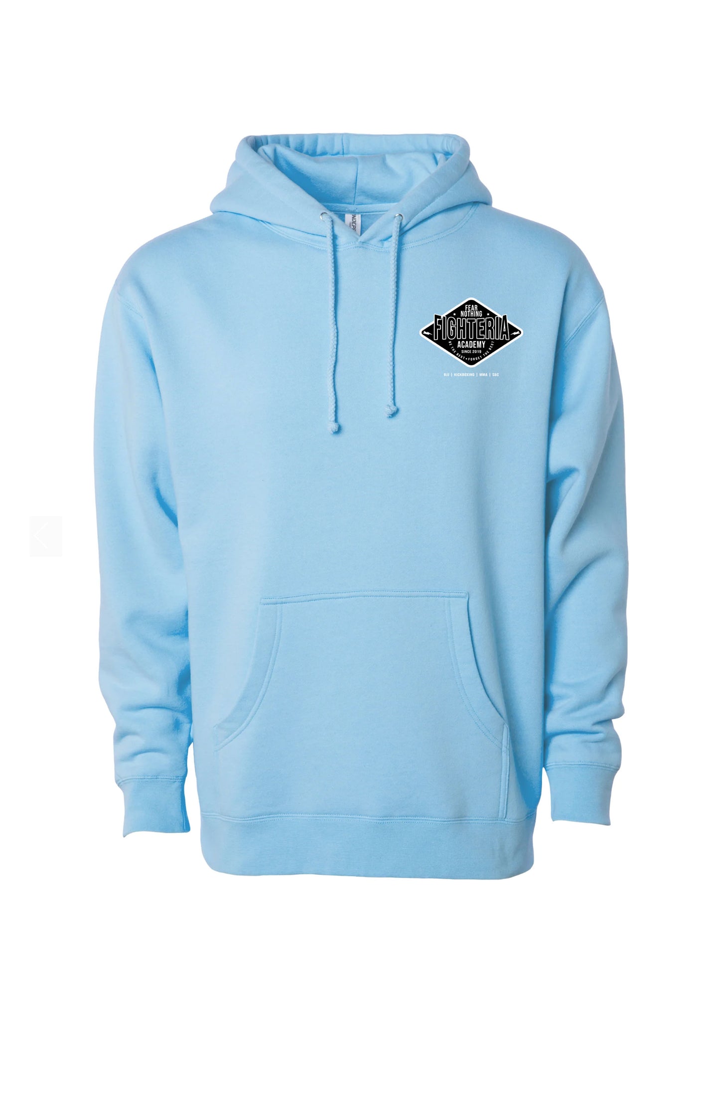 Fighteria Badge Heavyweight Hoodie Pastel Blue