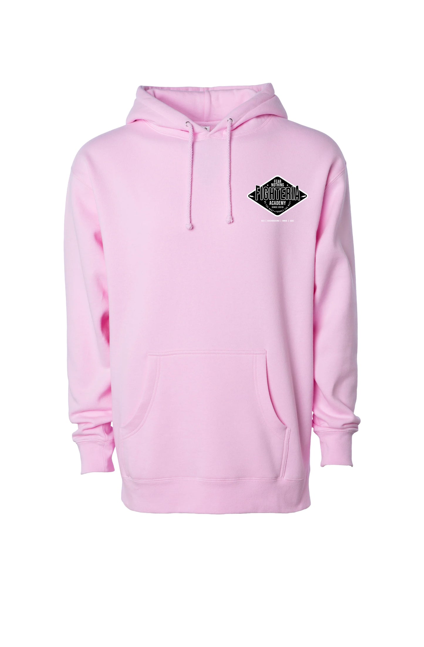 Fighteria Badge Heavyweight Hoodie Pastel Pink