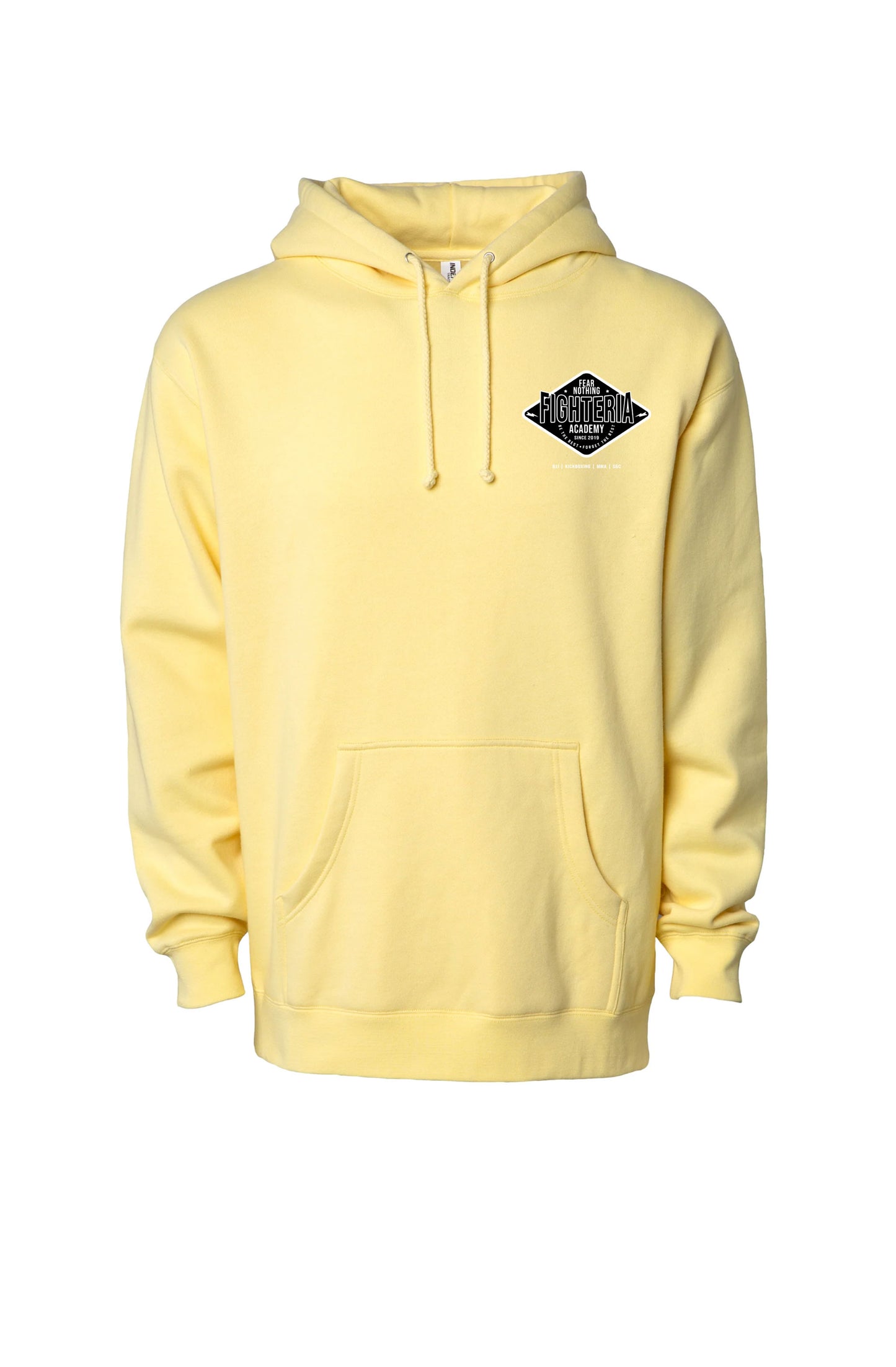 Fighteria Badge Heavyweight Hoodie Pastel Yellow
