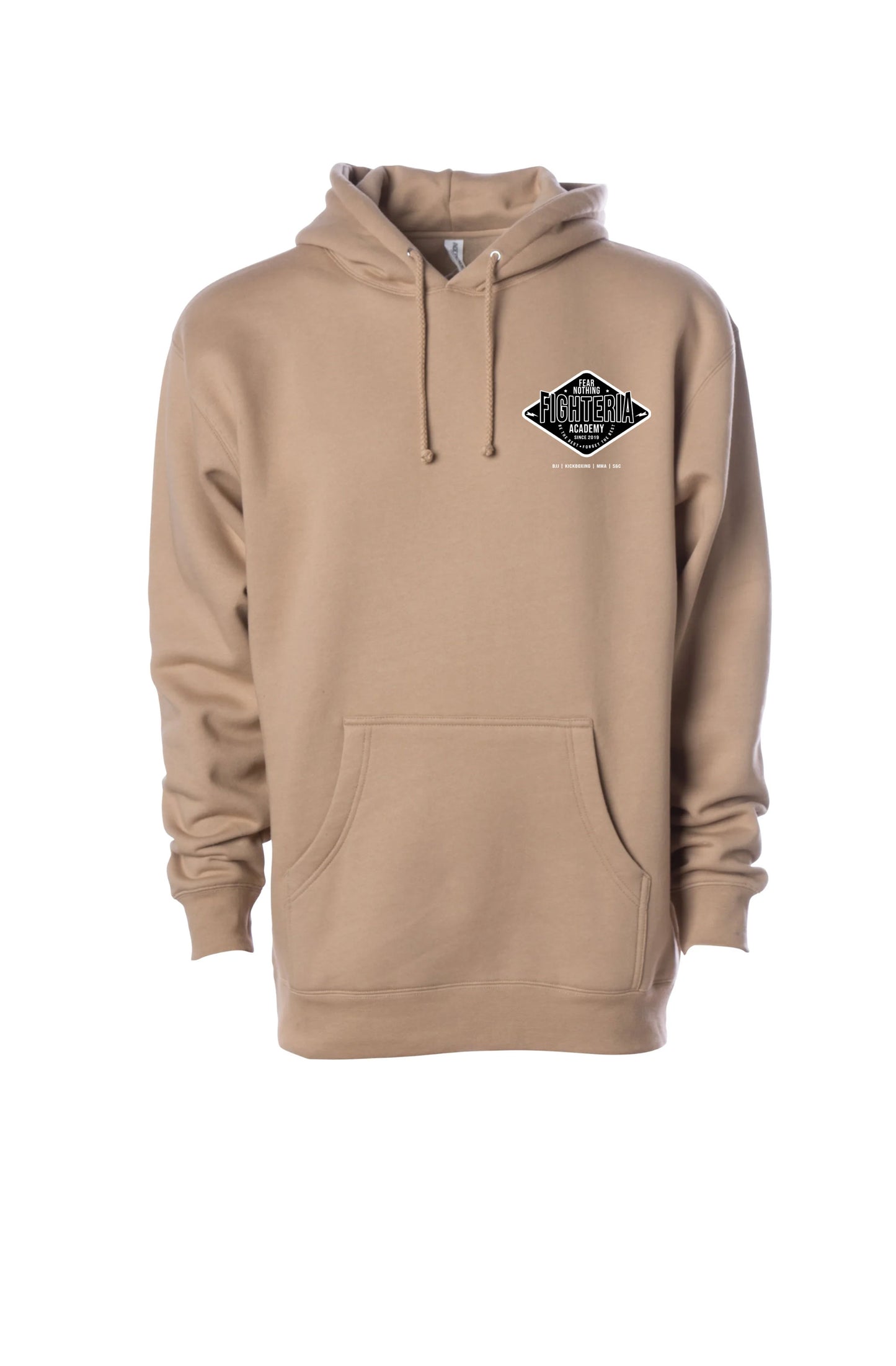 Fighteria Badge Heavyweight Hoodie Sandstone