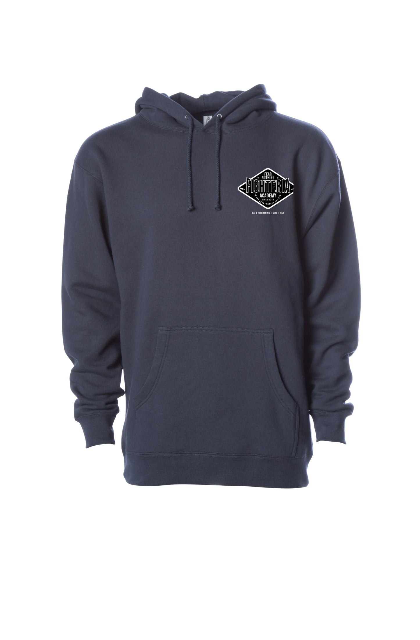 Fighteria Badge Heavyweight Hoodie Slate Blue