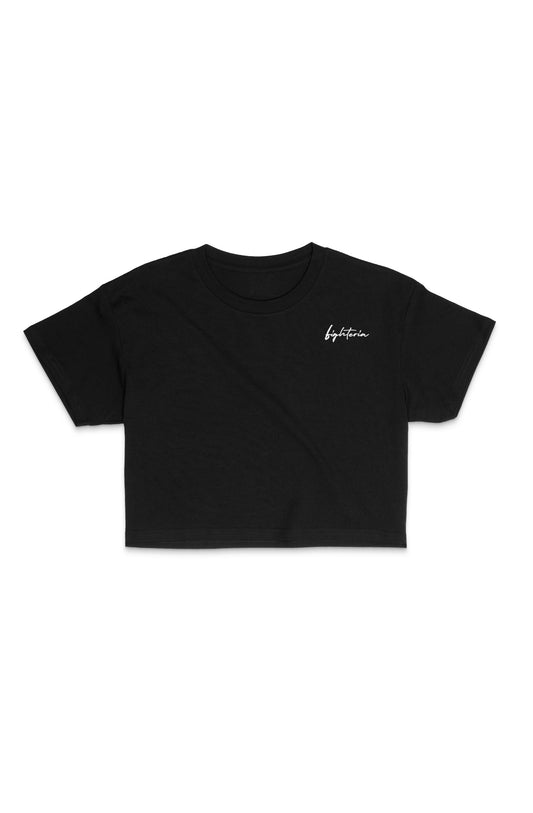 Fighteria Embroidered Crop Tee Carbon
