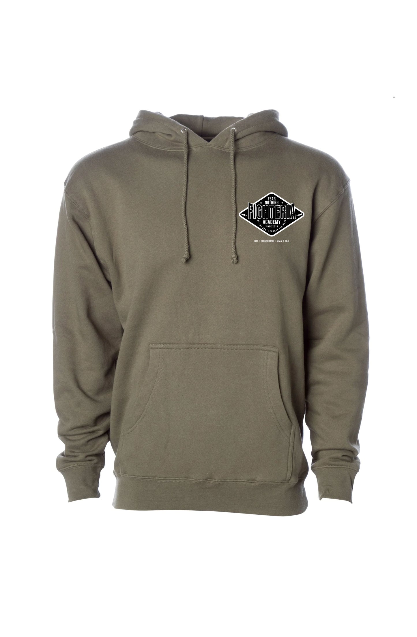 Fighteria Badge Heavyweight Hoodie Army Green