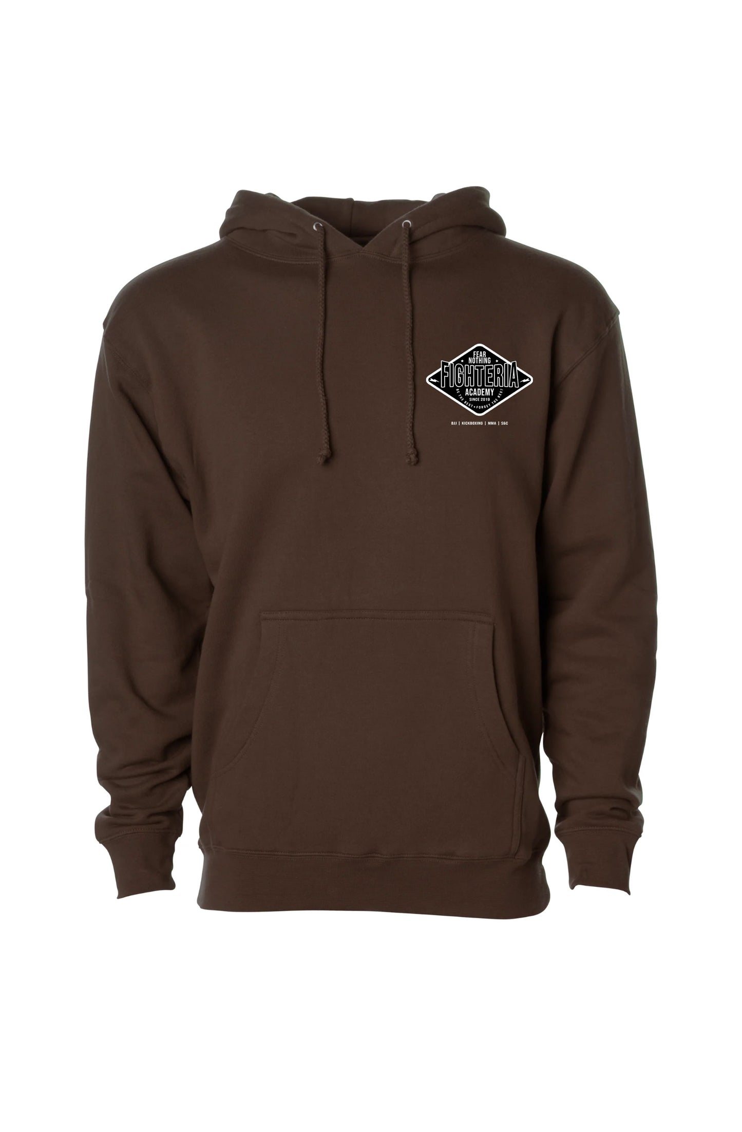 Fighteria Badge Heavyweight Hoodie Brown