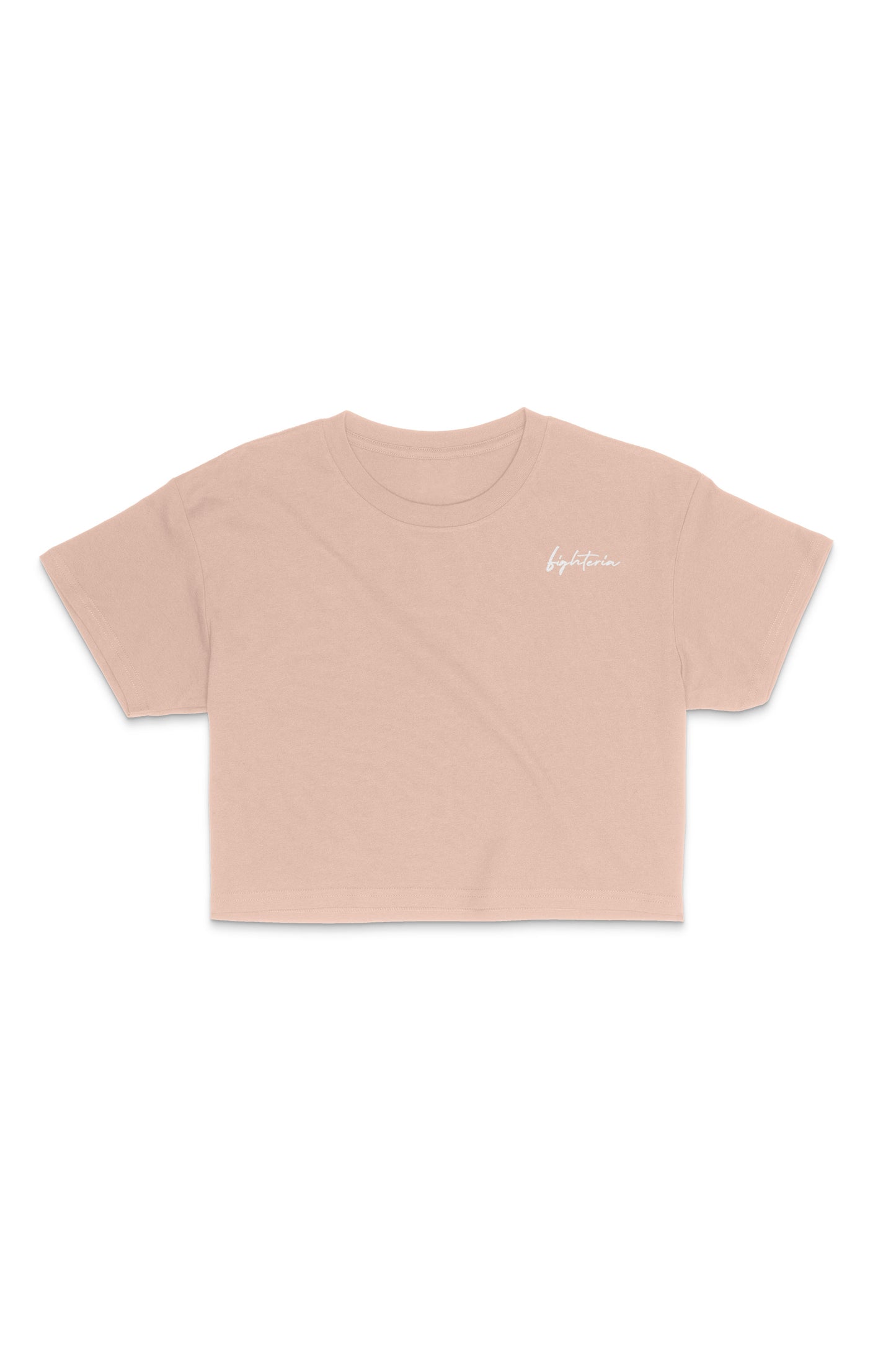 Fighteria Embroidered Crop Tee Pale Pink